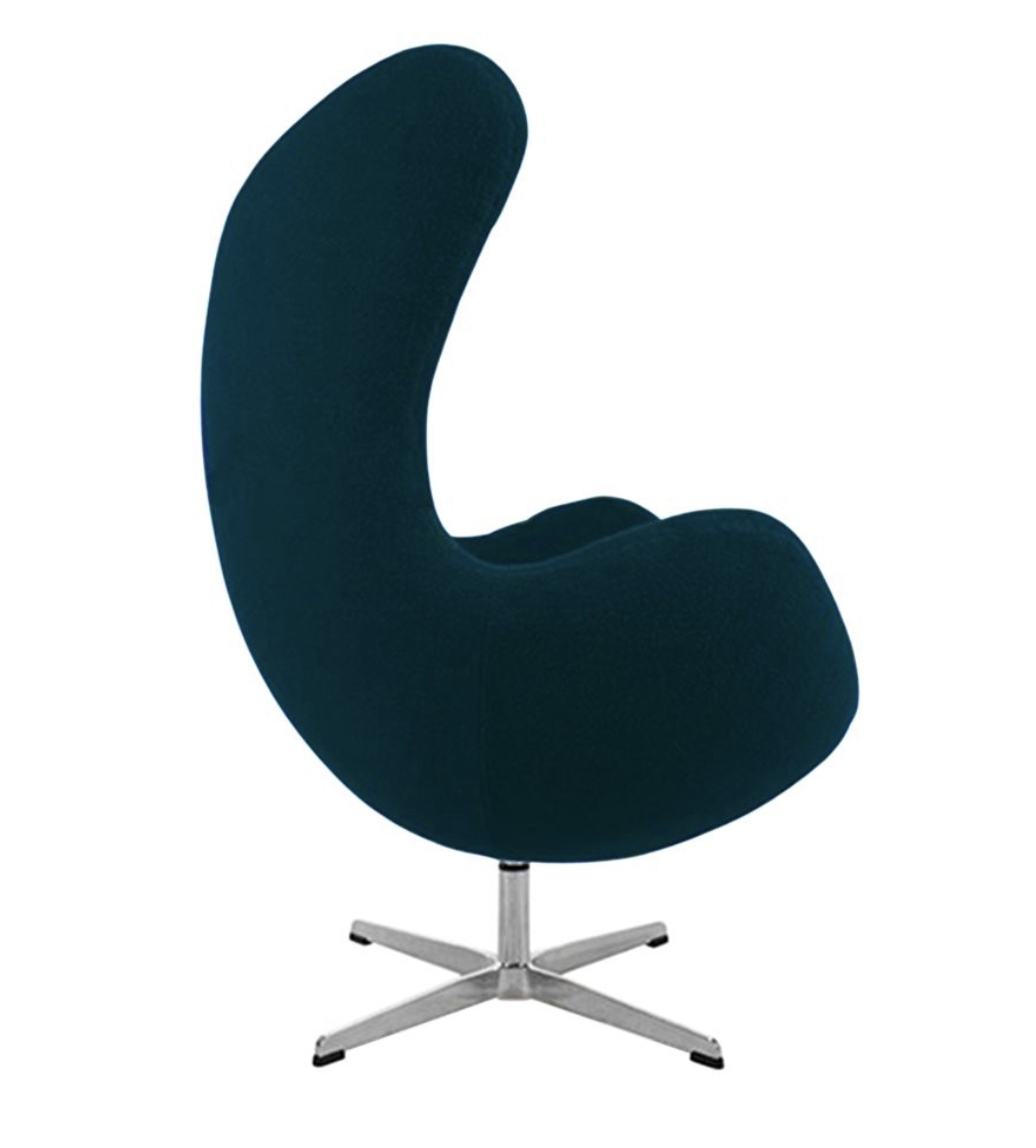 Arne Jacobsen Style Egg Chair Leather Black