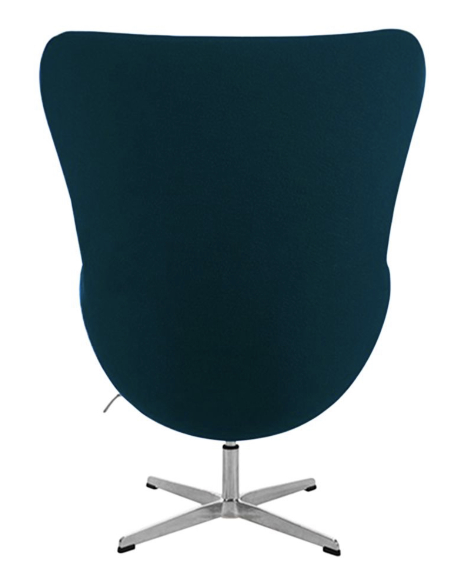 Arne Jacobsen Style Egg Chair Leather Black
