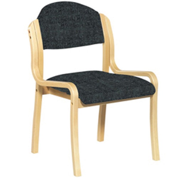 Beech Framed Stackable Armchair in blue or black 