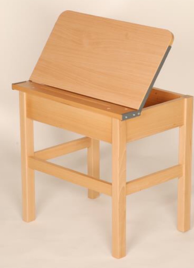 Beech Single Locker Wooden Desk Beech Top 650h or coloured top