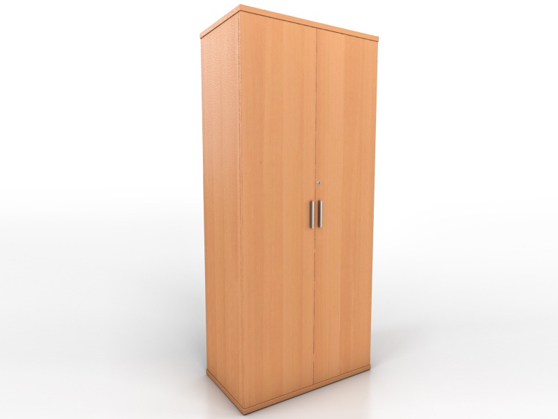 Beech double door cupboard 1800h x 800w x400d with 4 shelves