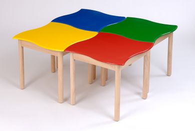 Blue Square Table