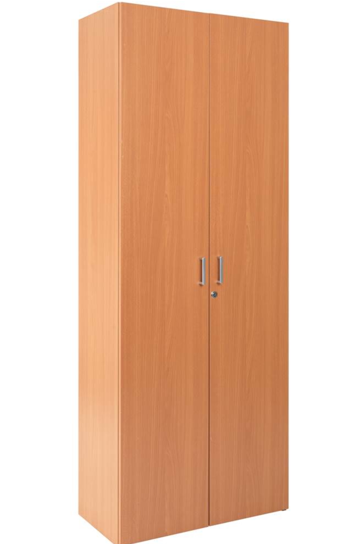 Budget Beech Double Door Cupboard 4 shelf 2030 h x 760 w x 390 d
