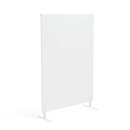 Budget White Laminate Floorstanding protective divider Screen 1480 mm high x 1000 mm wide Metal Feet
