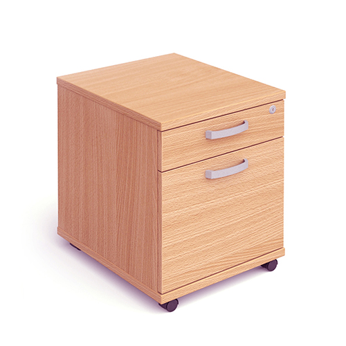 Budget Bundle Desk Pedestal 1400 x 800 cantilever desk with 3 drawer or 2  drawer pedestal Beech