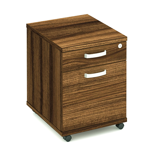 Budget Bundle Desk Pedestal 1400 x 800 cantilever desk with 3 drawer or 2 drawer pedestal Walnut