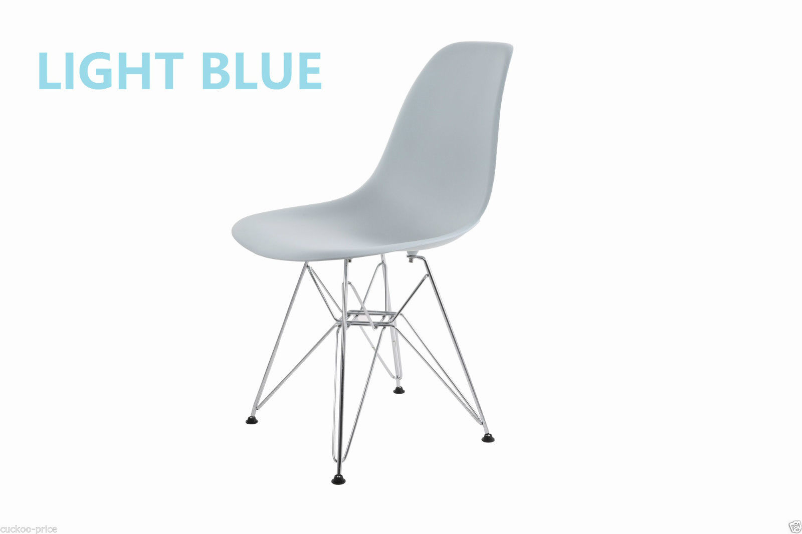 Budget Designer Epsom Designer Light Blue Dining Chair Metal Base