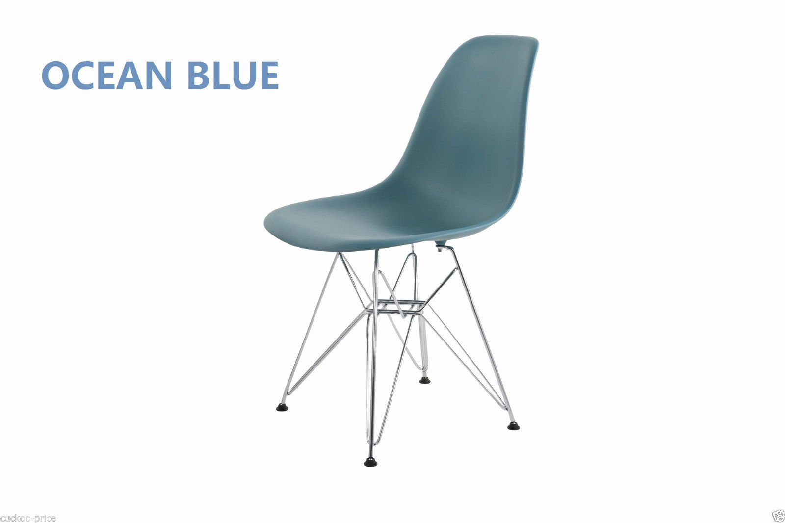 Budget Designer Epsom Designer Ocean Blue Dining Chair Metal Base