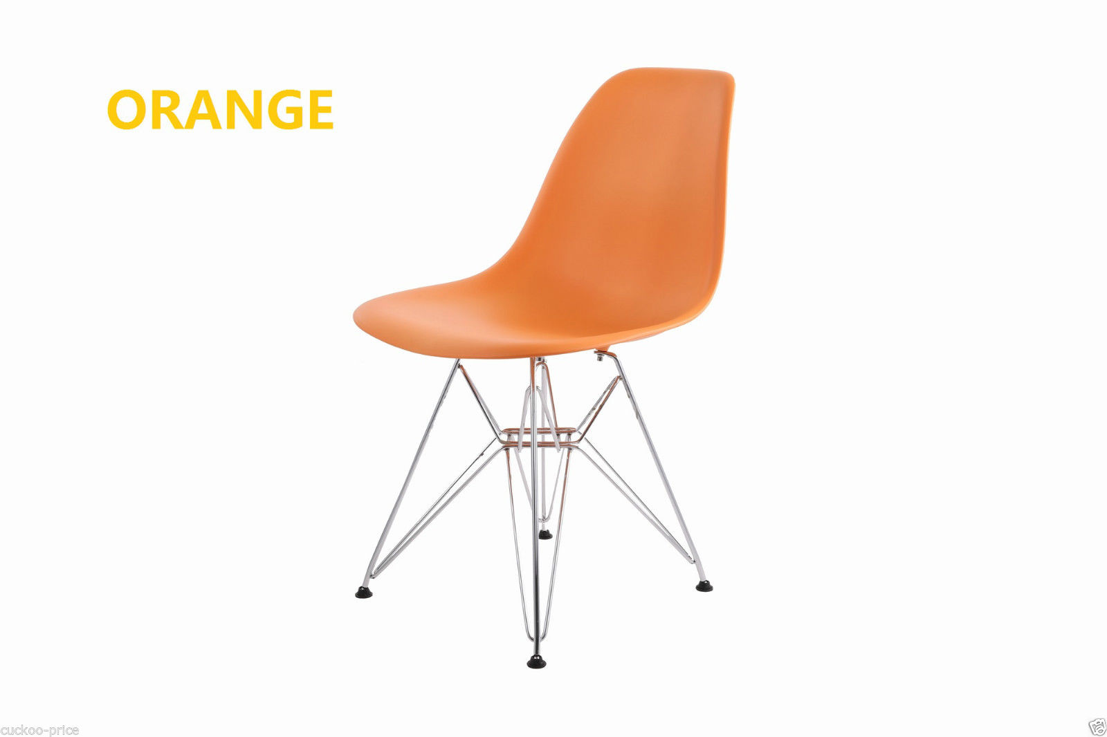 Budget Designer Epsom Designer Orange Dining Chair Metal Base