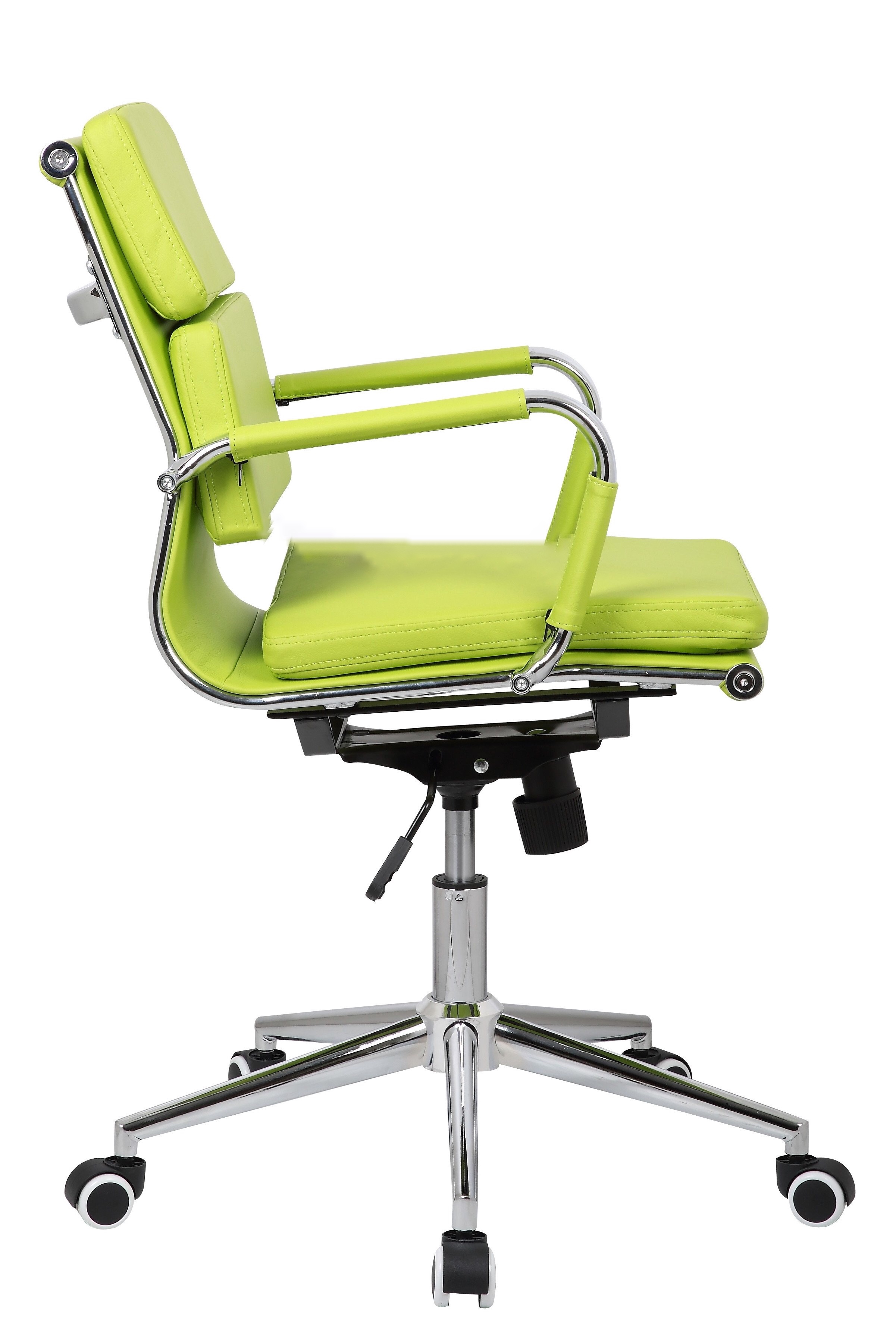 Budget Designer Epsom Soft Pad Designer Bonded Leather Executive Office Chair Lime Green