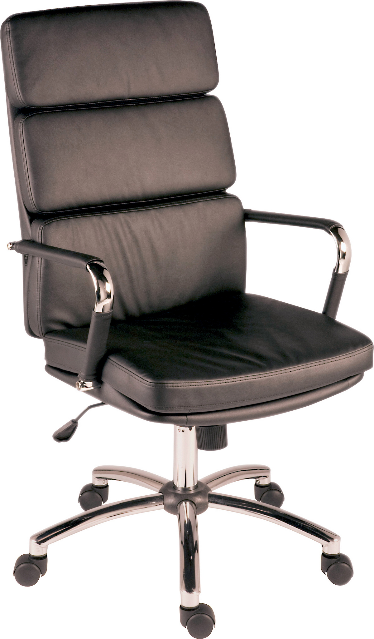 Budget Designer Epsom padded faux leather office executive swivel chair brown