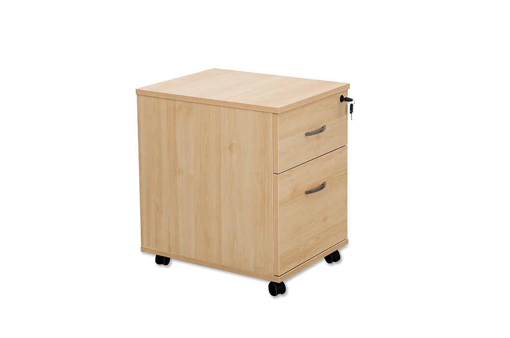 Budget Maple Mobile Pedestal 2 drawer 