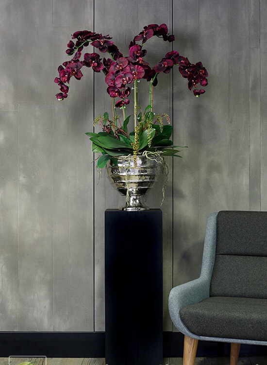 Burgundy Orchid ( plinth not included )
