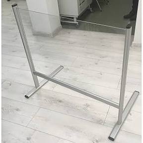 AFFORDABLE ALUMINIUM FRAME COUNTER & DESK TOP SCREENS AVAILABLE IN ACRYLIC GLASS OR TEMPERED GLASS 927 mm high  , various widths 