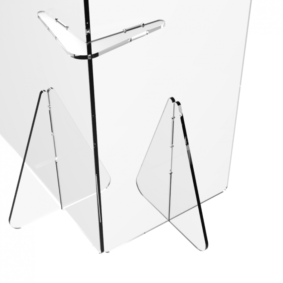 AFFORDABLE FREESTANDING PERSPEX  PROTECTIVE DESK or COUNTER SCREEN  1000 wide x 1000 high