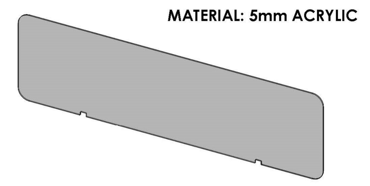 ACRYLIC PLEXIGLASS PROTECTIVE DESK or COUNTER SCREEN 5 mm acrylic various widths 600 mm high 