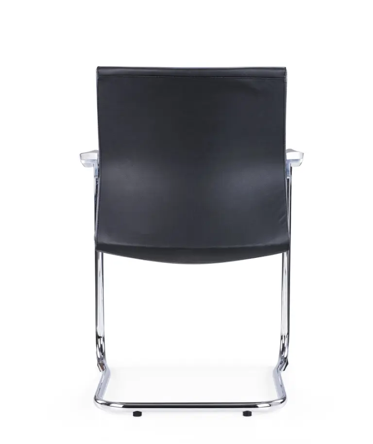 Cante Boardroom chair black faux leather and chrome cantilever frame executive style 