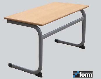 Beech top Form Cantilever Frame Table Double 1200 x 600 x 710h or 760h and 25 mm top