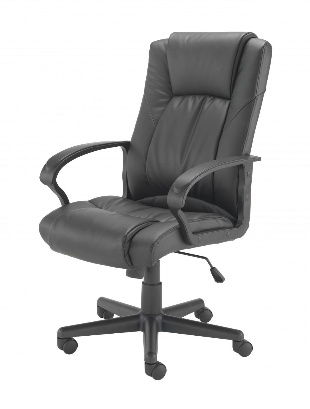 Casino 2 Executive visitor  chair Black leather finish