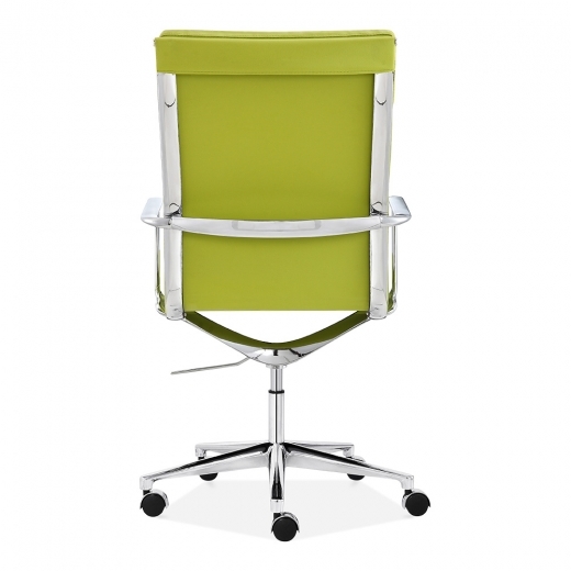Designer Epsom Office  Padded Faux  Leather Mastermind High Back Chair Apple Green