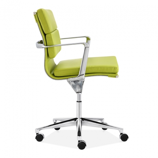 Designer Epsom Office Padded faux Leather Mastermind Chair Apple Green