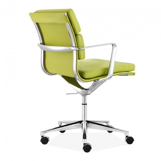 Designer Epsom Office Padded faux Leather Mastermind Chair Apple Green