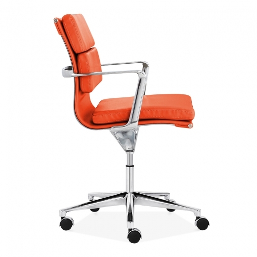 Designer Epsom Office Padded faux Leather Mastermind Chair Orange