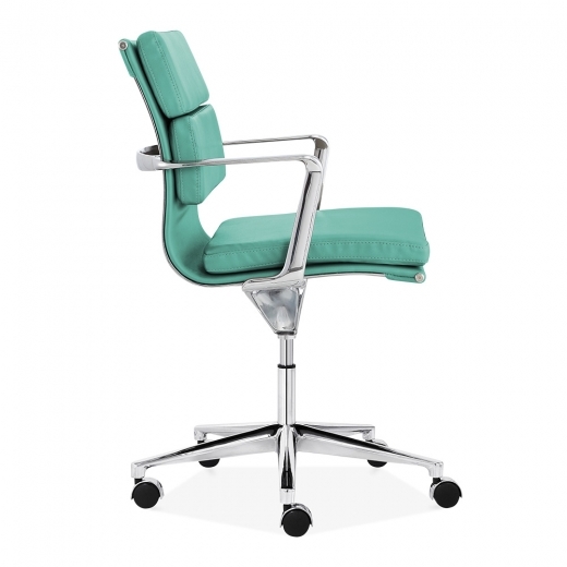 Designer Epsom Office Padded faux Leather Mastermind Chair Turquoise