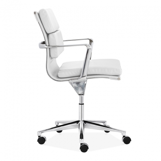 Designer Epsom Office Padded faux Leather Mastermind Chair White