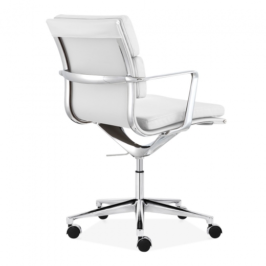 Designer Epsom Office Padded faux Leather Mastermind Chair White