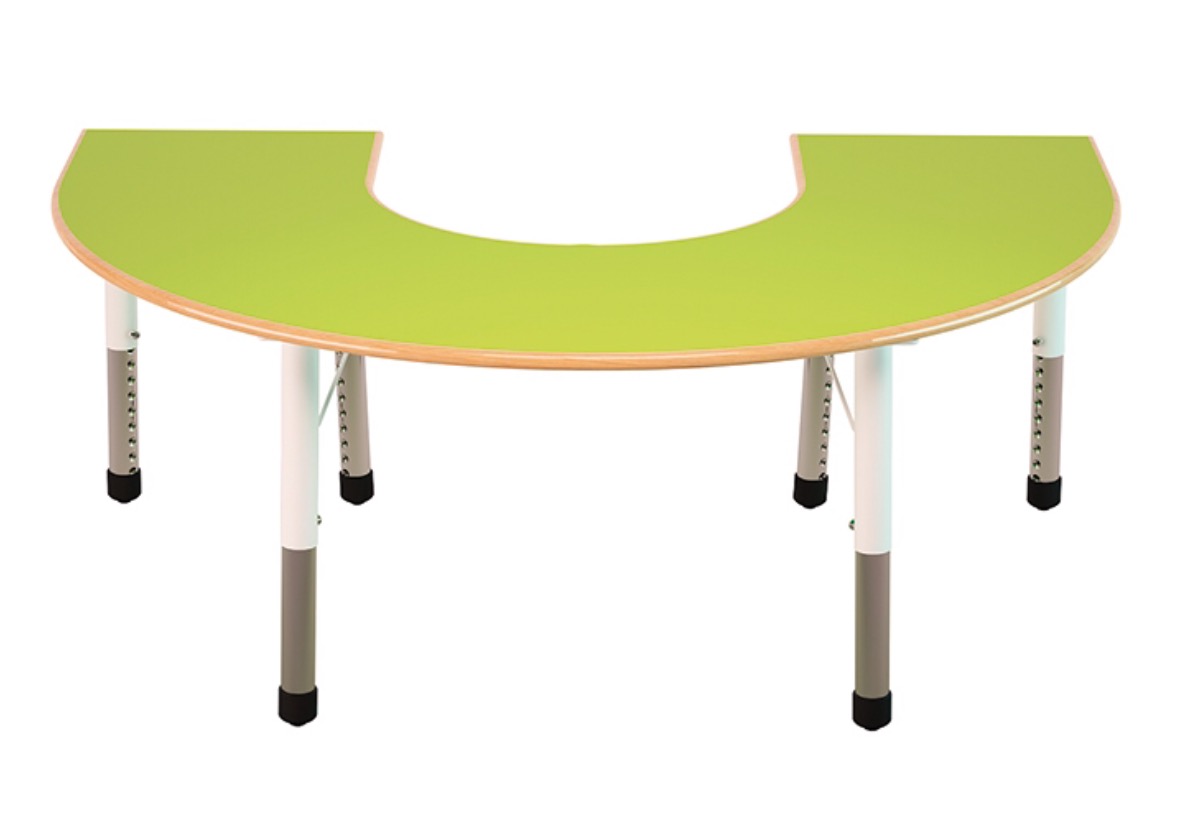 Childrens  Horseshoe height adjustable table - 1500x1000