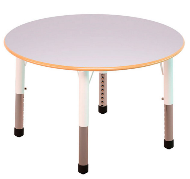 Childrens circular height adjustable table 