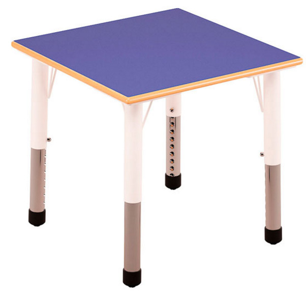 Childrens square height adjustable table 700x700