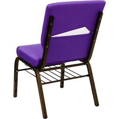 Church stacking chair plain purple
