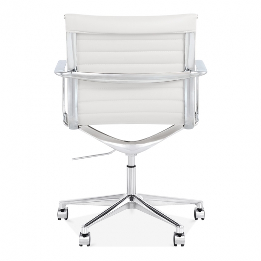 Classic Designer Epsom Ribbed Executive Chair White