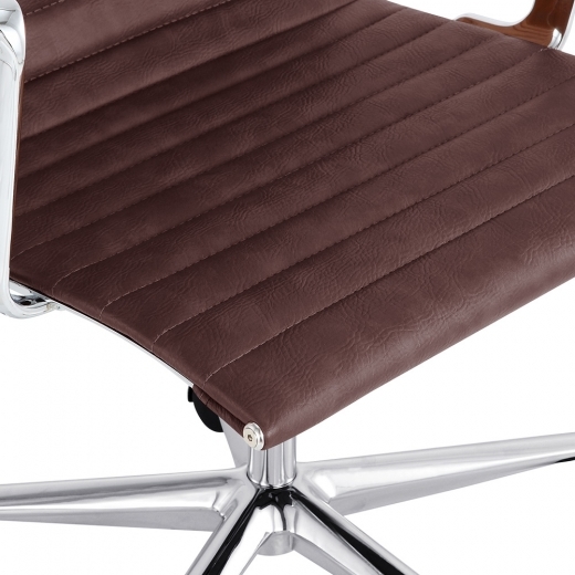 Designer Epsom Ribbed Office Executive Chair Brown