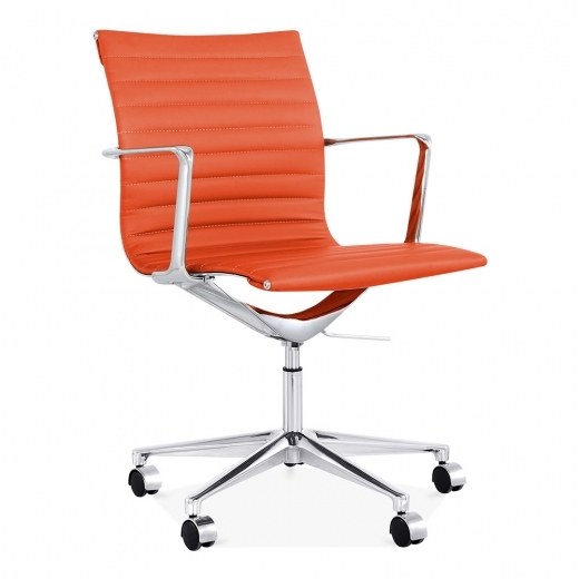 Designer Epsom Ribbed Office Executive Chair Orange