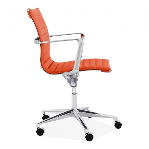 Designer Epsom Ribbed Office Executive Chair Orange
