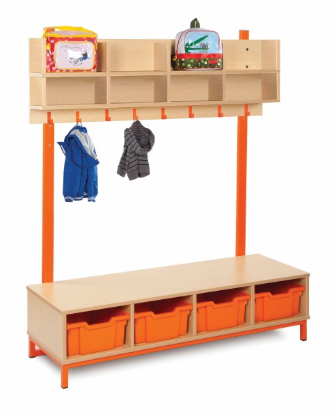 Cloakroom top with 8 compartments 