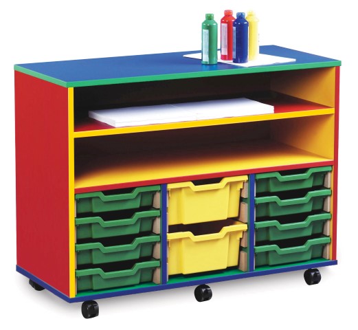 Colour My World shelf storage unit with 12 shallow