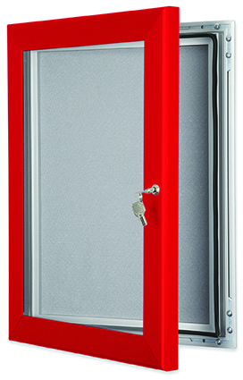 Coloured Key Lock Pinboard With Grey Felt Inner