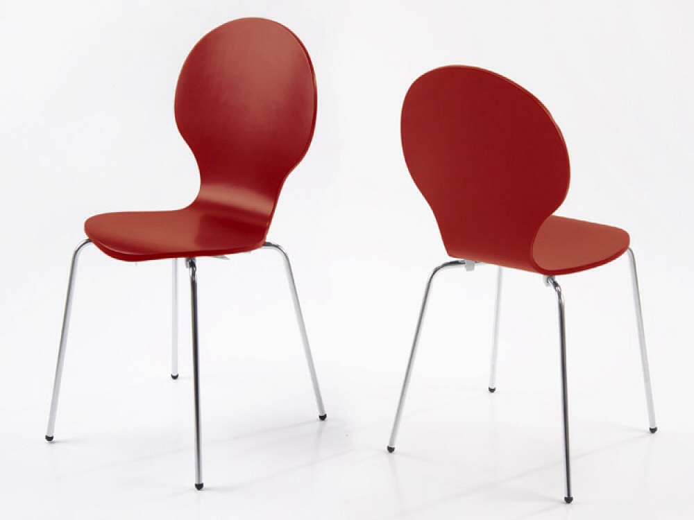 Colourful Bistro Chair Red