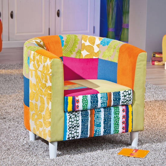 Colourful Patchwork Tub Chair