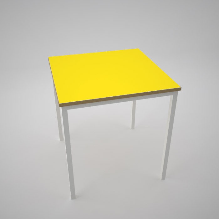 Contemporary colour top table Signal Yellow