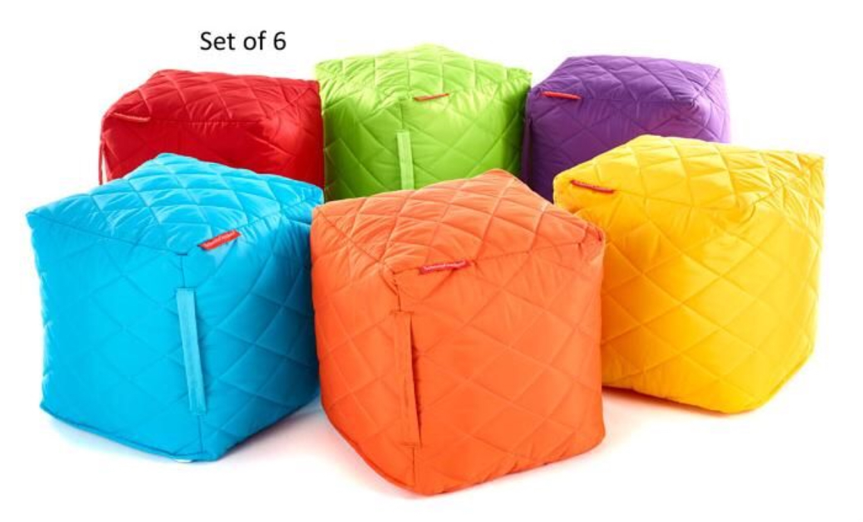 Cube breakout seats quilted large in sets of 4 or 6 various colours