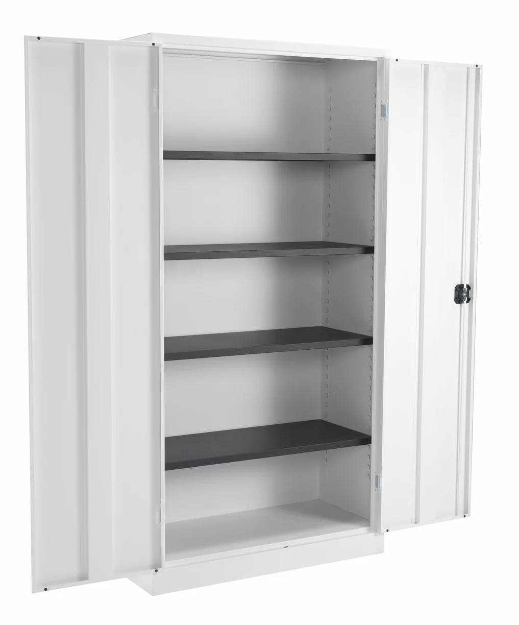 Dams steel cupboard with 3 shelves White