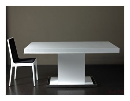 Designer Boardroom table  White  and Chrome Table 1820x920x760