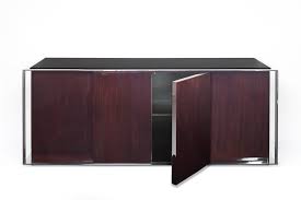 Designer Dark Wood Sideboard with safety glass 2000x520x800 high