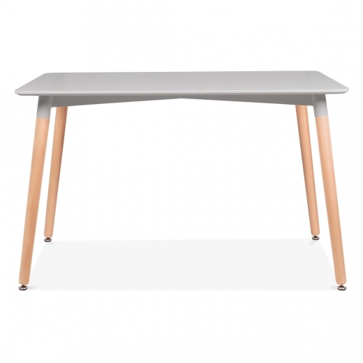 Designer Grey  rectangular table beech splayed legs 1200x800