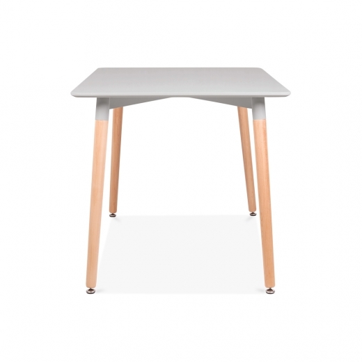 Designer Grey  rectangular table beech splayed legs 1200x800